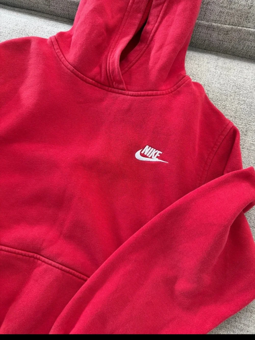 Boys Nike Red Hooded Sweatshirt